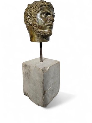 Bronze Head of Roman Emperor Caracalla, 1950s-FDW-2039629