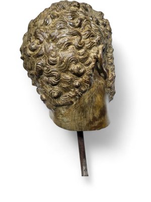 Bronze Head of Roman Emperor Caracalla, 1950s-FDW-2039629