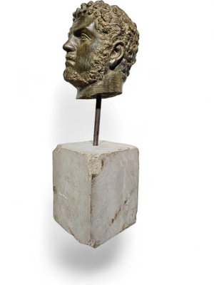 Bronze Head of Roman Emperor Caracalla, 1950s-FDW-2039629