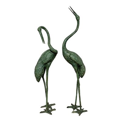 Bronze Heron Sculptures, Italy, 20th Century, Set of 2-BEW-1740922