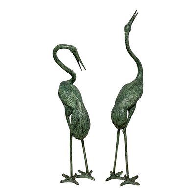 Bronze Heron Sculptures, Italy, 20th Century, Set of 2-BEW-1740922