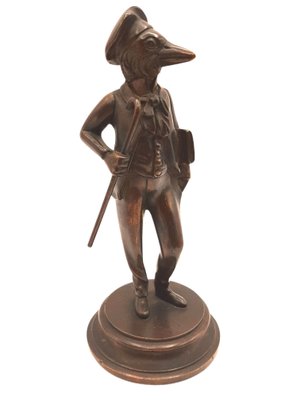 Bronze Humoristique Sculpture with Umbrella by Jean Ignace Isidore Grandville (1803-1847)-TCS-1179487