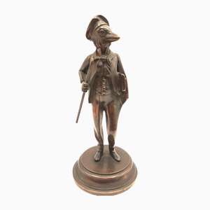 Bronze Humoristique Sculpture with Umbrella by Jean Ignace Isidore Grandville (1803-1847)-TCS-1179487