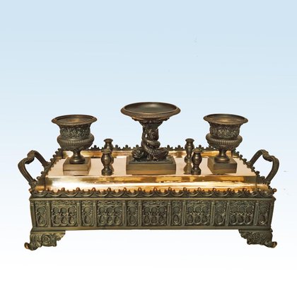 Bronze Inkstand / Inkwell, 1820s-AWH-902359