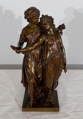 Bronze Jeunes Romaines Sculpture from H. Dumaige, 19th-Century-RVK-1153850