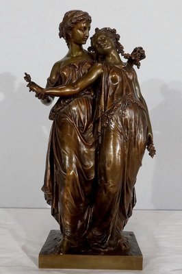 Bronze Jeunes Romaines Sculpture from H. Dumaige, 19th-Century-RVK-1153850