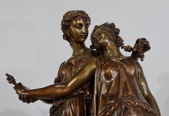 Bronze Jeunes Romaines Sculpture from H. Dumaige, 19th-Century-RVK-1153850