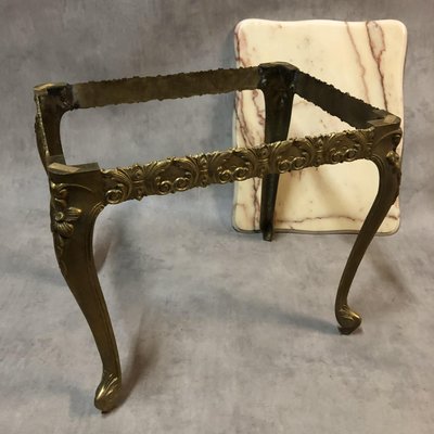 Bronze & Marble Coffee Table, 1950s-SDV-568685