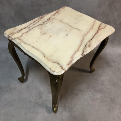 Bronze & Marble Coffee Table, 1950s-SDV-568685