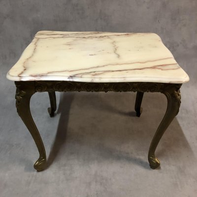 Bronze & Marble Coffee Table, 1950s-SDV-568685