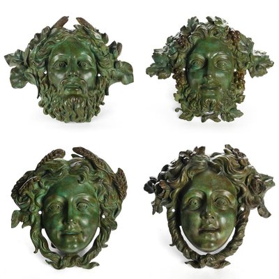 Bronze Masks, Set of 4-NQ-624952