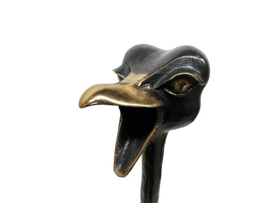 Bronze Ostrich Sculptures by Stransky, Set of 2-UCH-1722862