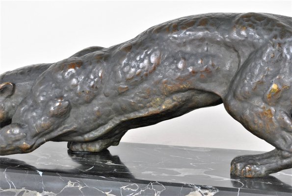 Bronze Panther on the Lookout by D.H. Chiparus-SYQ-1320425