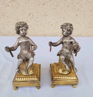 Bronze Putti Pair, 1830, Set of 2-AWH-1746982