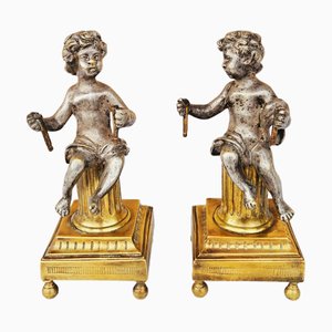 Bronze Putti Pair, 1830, Set of 2-AWH-1746982