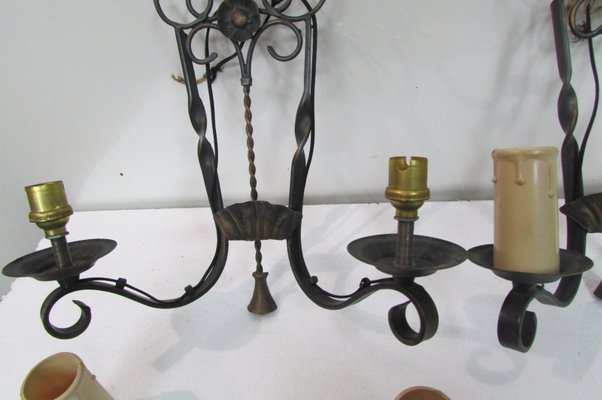 Bronze Sconces, 1970s, Set of 2-RDN-568041