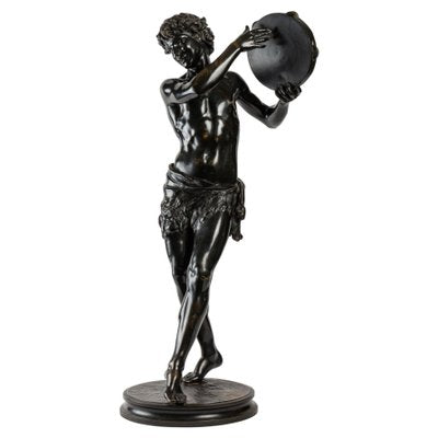 Bronze Sculpture of a Cymbal Player-WFS-942545