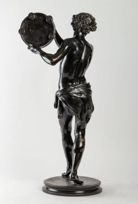 Bronze Sculpture of a Cymbal Player-WFS-942545