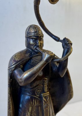 Bronze Sculpture of Lur Playing Viking by Edward Aagaard, 1950s-LCR-1189886