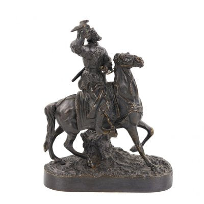 Bronze Sculpture of the Tsars Falconer Model E. Lancer, Russia-WMV-1781023