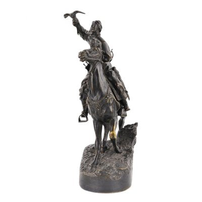 Bronze Sculpture of the Tsars Falconer Model E. Lancer, Russia-WMV-1781023