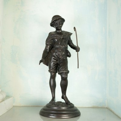 Bronze Statue of Fisherman, 1900s-ZLY-846183