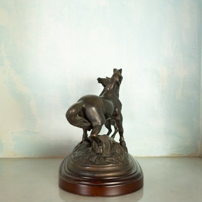 Bronze Statue of Horses, Late 1800s-ZLY-846214