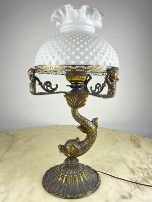 Bronze Table Lamp, Italy, 1950s-YST-1758257