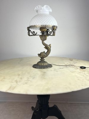 Bronze Table Lamp, Italy, 1950s-YST-1758257