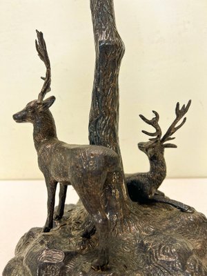 Bronze Table Lamp with Deer attributed to Valenti, 1960s-WZZ-1794282