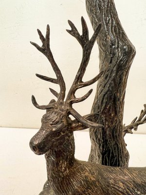 Bronze Table Lamp with Deer attributed to Valenti, 1960s-WZZ-1794282