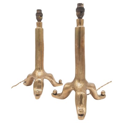 Bronze Table Lamps by E. Garouste & M. Bonetti, 1980, Set of 2-NJJ-1721326