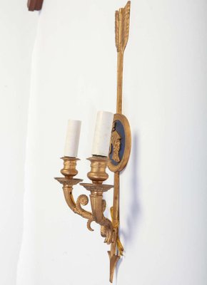 Bronze Two-Light Neoclassical Wall Sconces, Set of 2-MBH-1032730