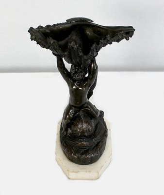 Bronze Vide-Poche Depicting Child and Dolphin, Early 1800s-RVK-1007681