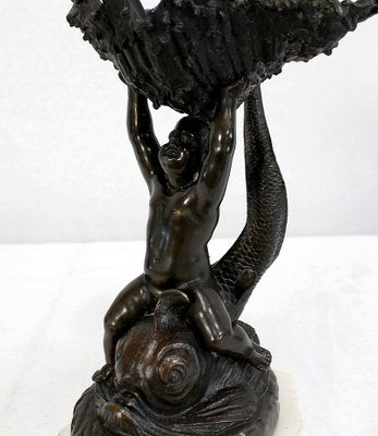 Bronze Vide-Poche Depicting Child and Dolphin, Early 1800s-RVK-1007681