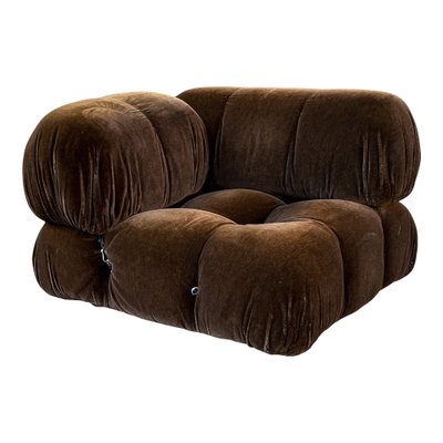 Brown Alpaca Velvet Camaleonda Modular Sofa by Mario Bellini for C&B Italia, 1972, Set of 5-RPH-1231738