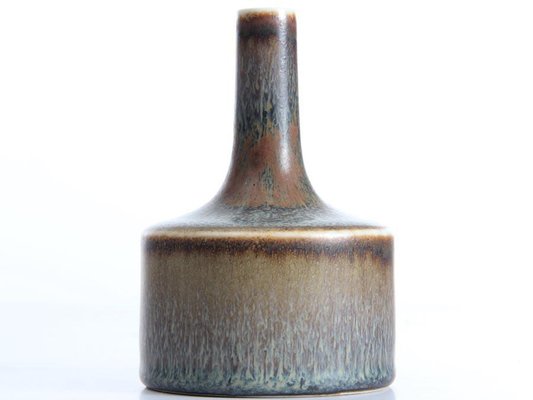 Brown and Blue-Grey Glaze Cabinet Vase by Carl-Harry Stalhane for Rörstrand, 1950s-PI-703205