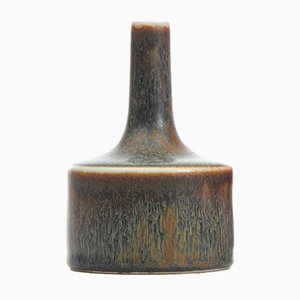 Brown and Blue-Grey Glaze Cabinet Vase by Carl-Harry Stalhane for Rörstrand, 1950s-PI-703205