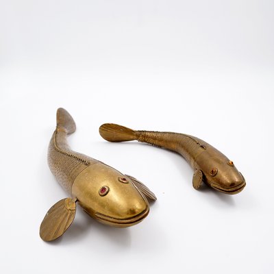 Brown Articulated Fish Sculptures-NYF-2019238