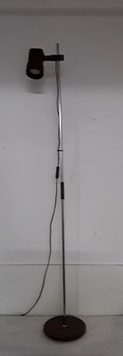 Brown, Black & Chrome Metal Adjustable Floor Lamp, 1980s-HOI-862249