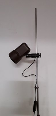 Brown, Black & Chrome Metal Adjustable Floor Lamp, 1980s-HOI-862249