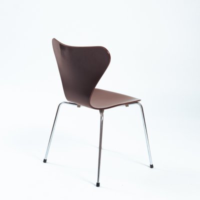 Brown Butterfly 3107 7 Series Chairs from Fritz Hansen, 1960s, Set of 5-NQU-1368556