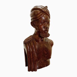 Brown Carved hardwood Bust-NYF-2018828