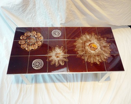 Brown Ceramic Coffee Table-UML-1816036