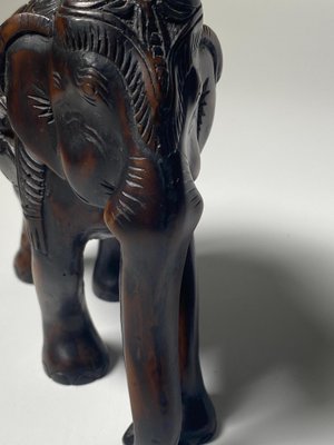 Brown Color Ceramic Elephants Sculptures, France, 1970s, Set of 2-UR-1423234