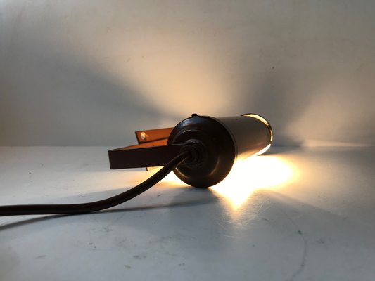 Brown Danish Tubular Wall Sconce from Lyfa, 1930s-LCR-787408