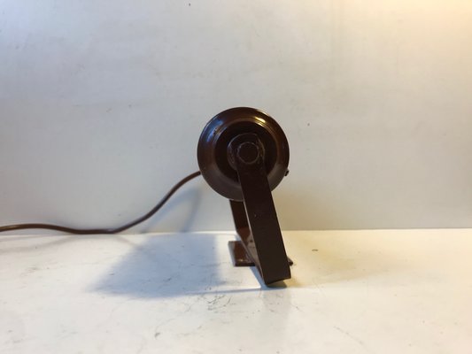 Brown Danish Tubular Wall Sconce from Lyfa, 1930s-LCR-787408