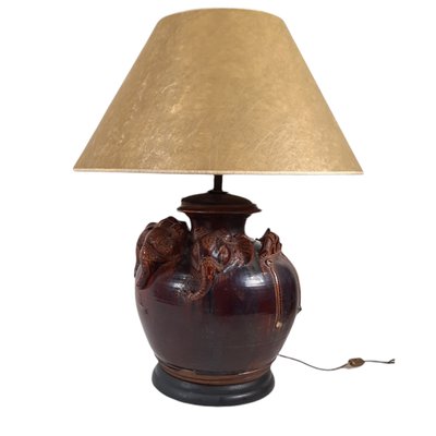 Brown Elephant Table Lamp-TCS-1215984