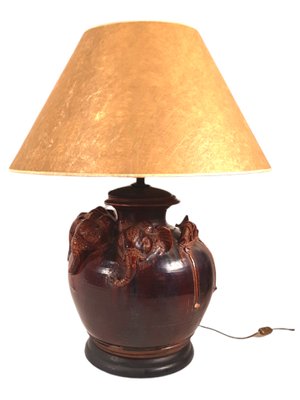 Brown Elephant Table Lamp-TCS-1215984