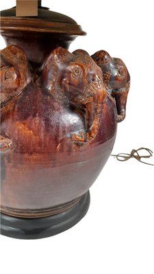 Brown Elephant Table Lamp-TCS-1215984